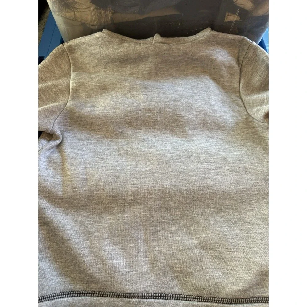 Vintage Y2K Kids Sz 7 Bugle Boy Gray Blue Eagle Hoodie